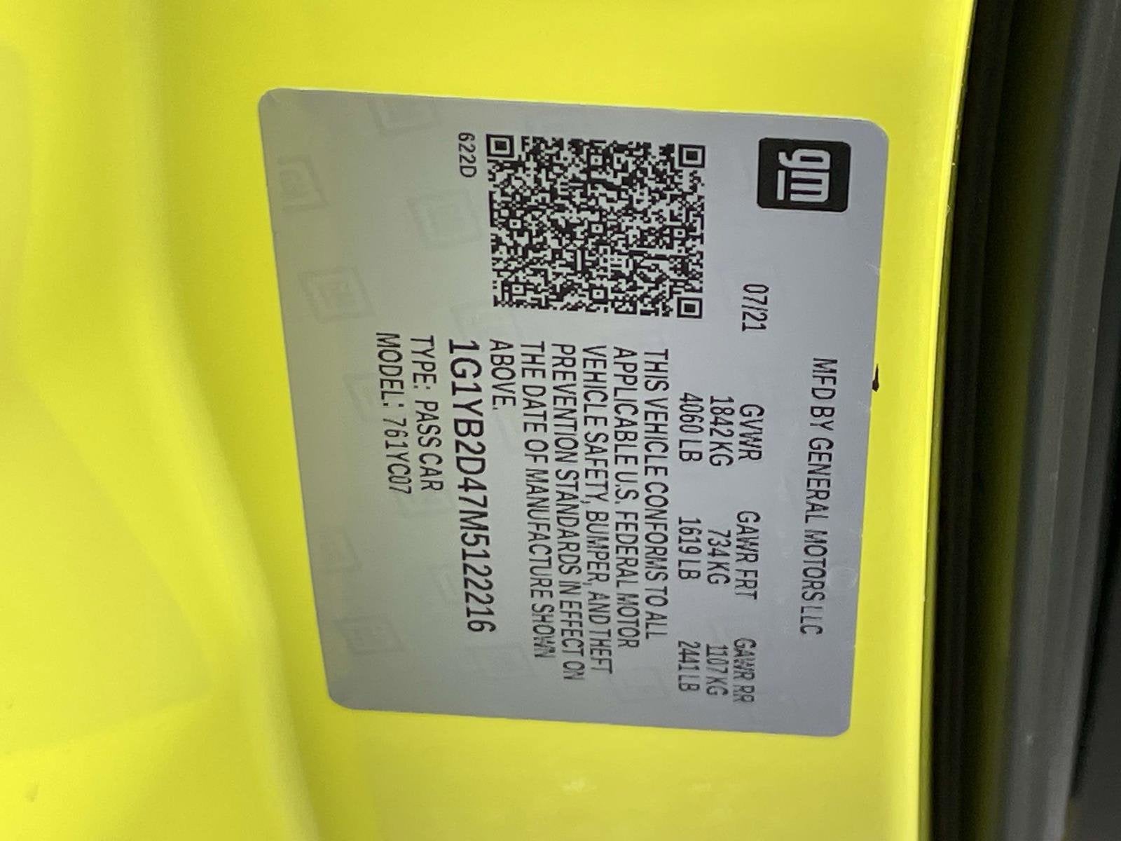 2021 Chevrolet Corvette Stingray 2LT