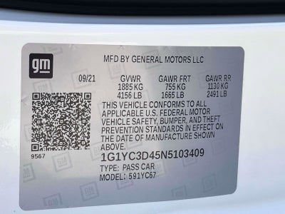 2022 Chevrolet Corvette Stingray 3LT