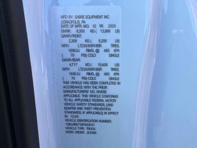 2025 Chevrolet Silverado 3500 HD Chassis Cab Work Truck