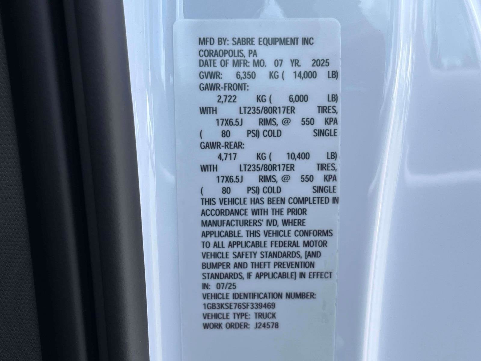 2025 Chevrolet Silverado 3500 HD Chassis Cab Work Truck