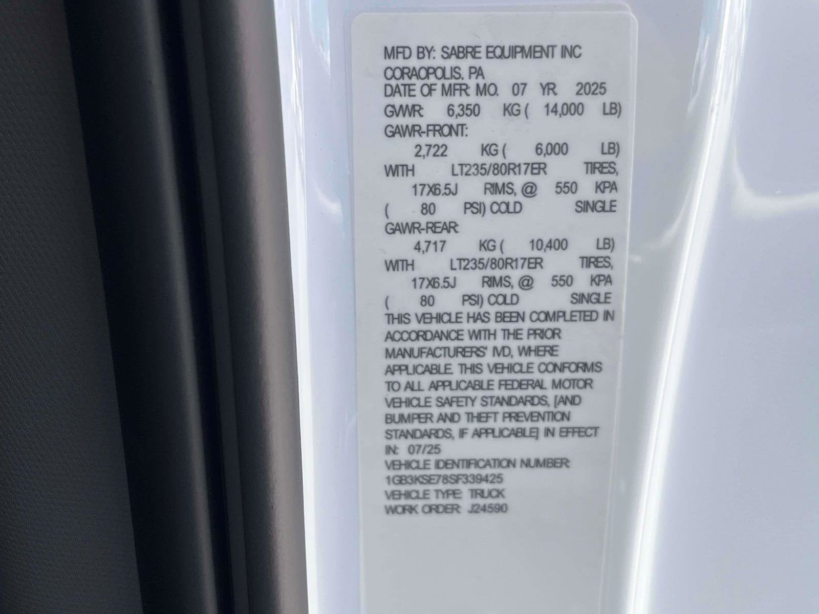 2025 Chevrolet Silverado 3500 HD Chassis Cab Work Truck