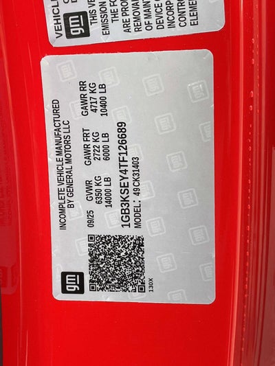 2026 Chevrolet Silverado 3500 HD Chassis Cab Work Truck