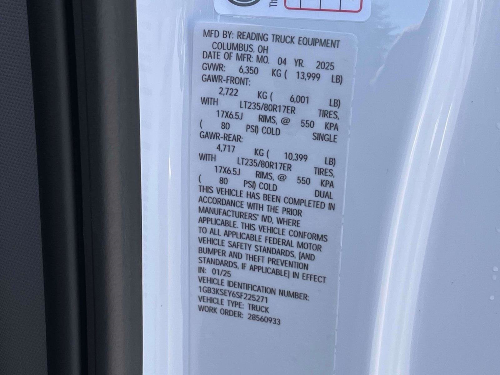 2025 Chevrolet Silverado 3500 HD Chassis Cab Work Truck