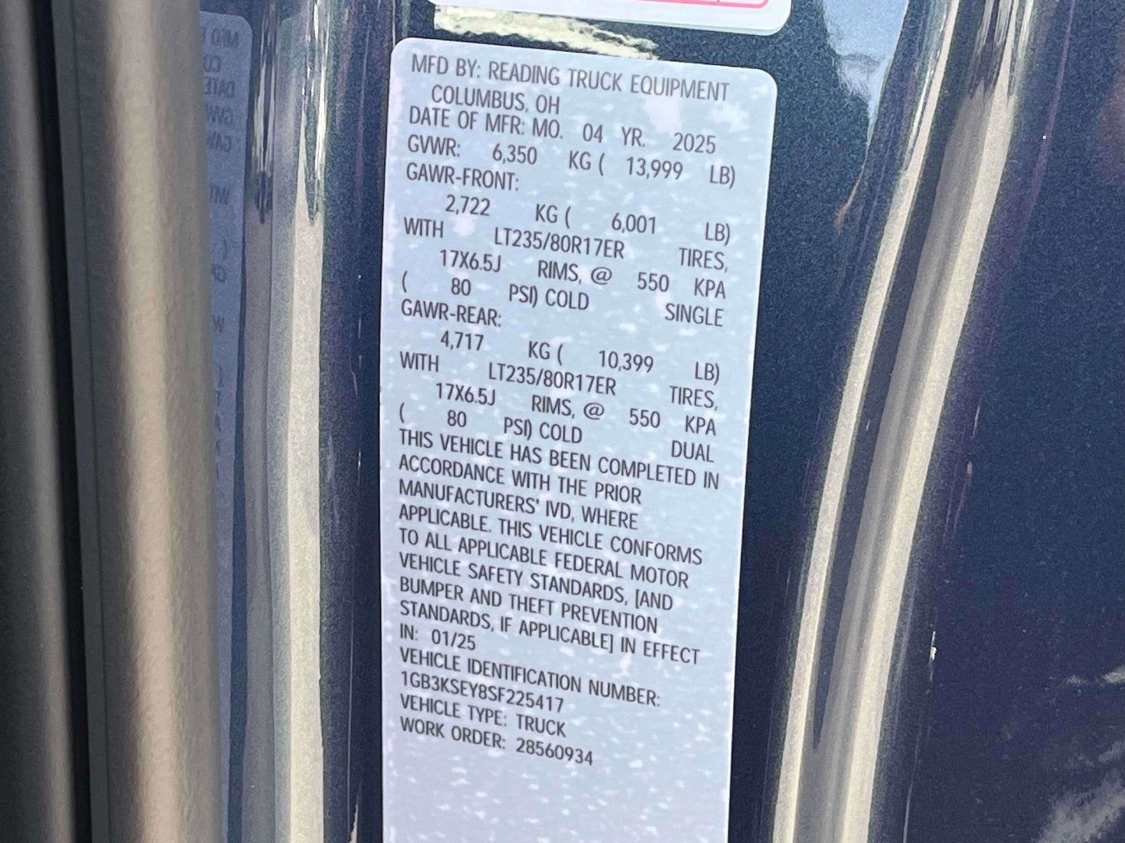 2025 Chevrolet Silverado 3500 HD Chassis Cab Work Truck