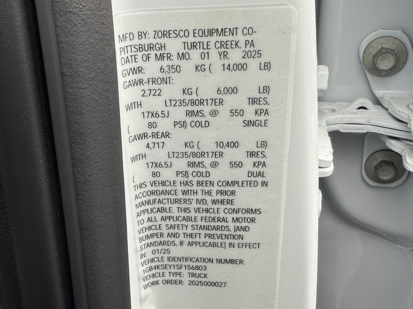 2025 Chevrolet Silverado 3500 HD Chassis Cab Work Truck