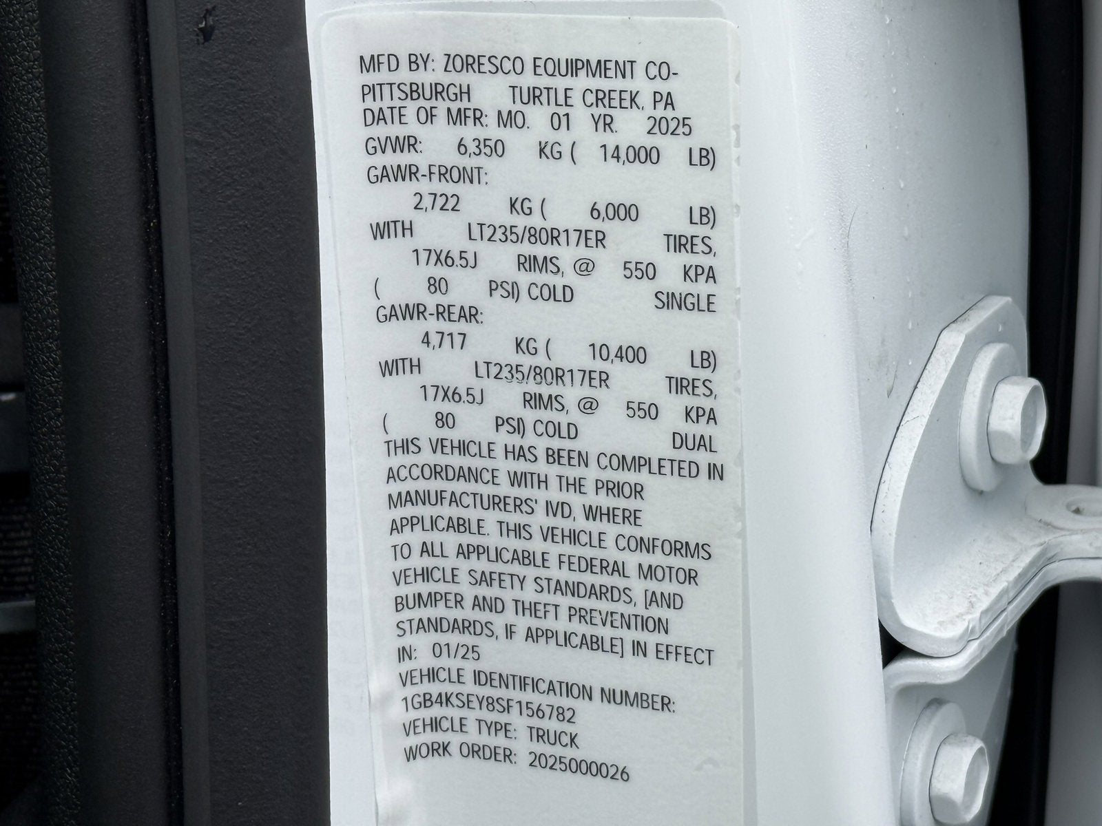 2025 Chevrolet Silverado 3500 HD Chassis Cab Work Truck