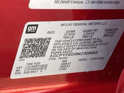 2021 Chevrolet Silverado 1500 LT Trail Boss