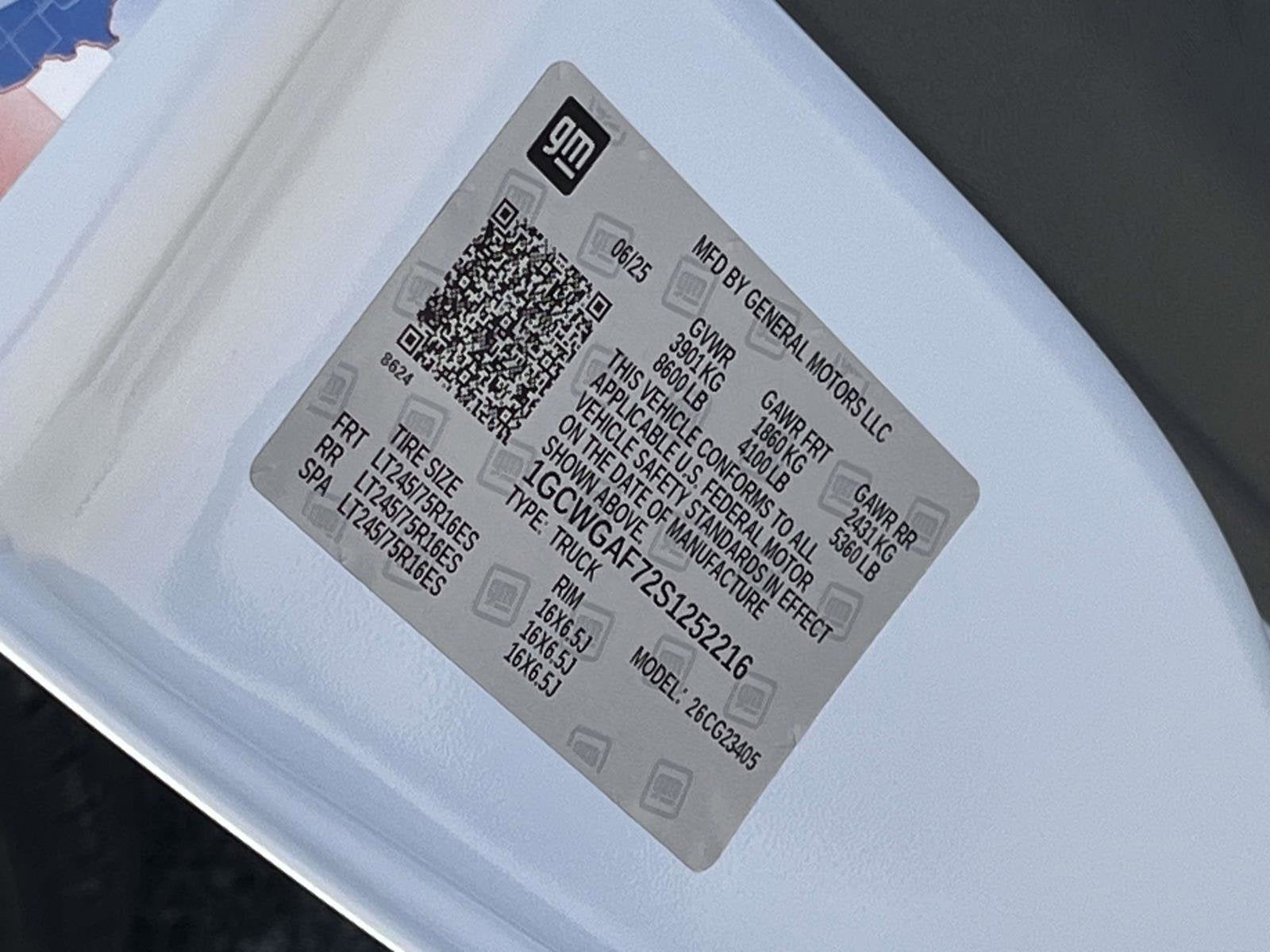 2025 Chevrolet Express Cargo 2500 WT