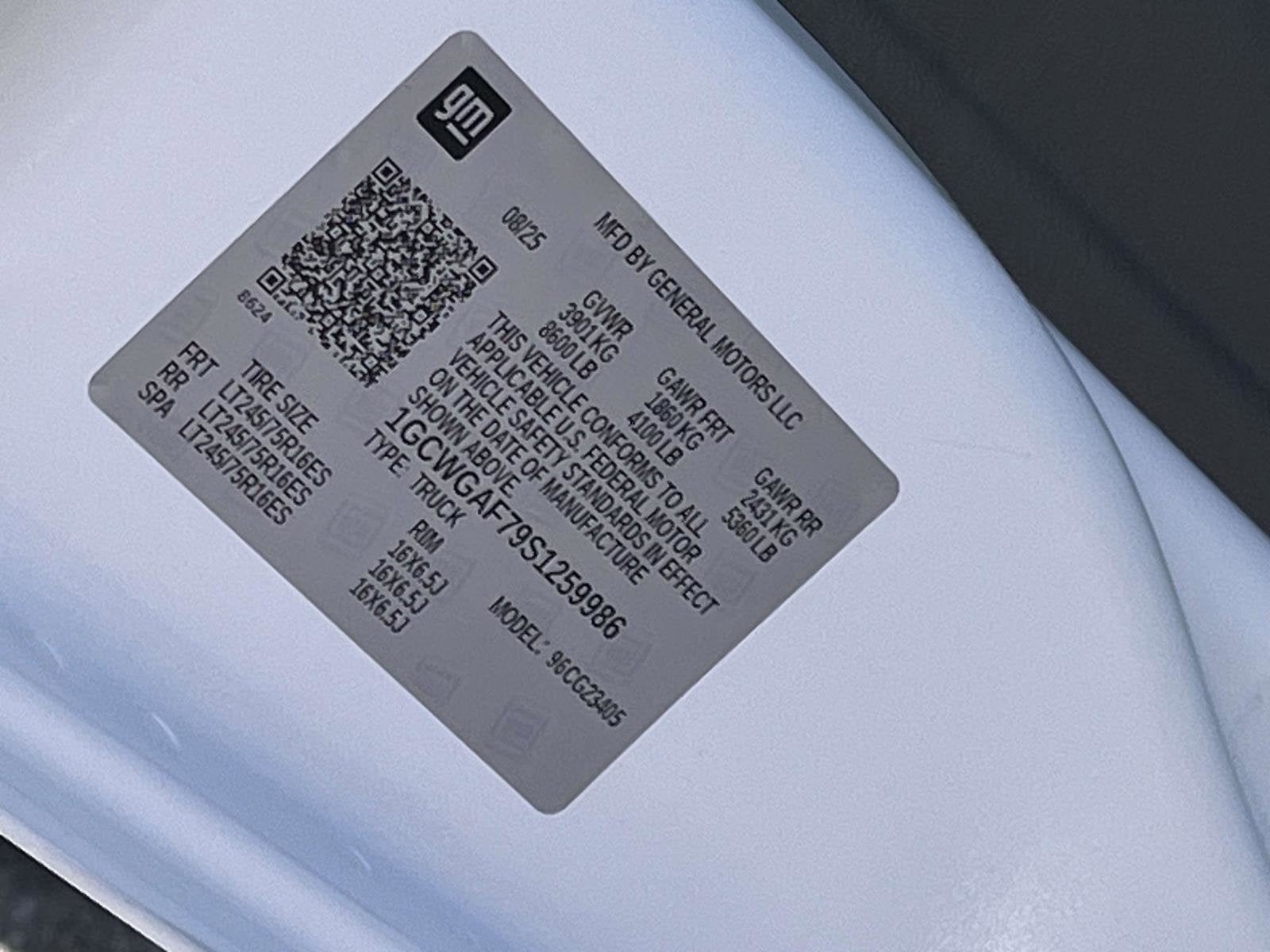 2025 Chevrolet Express Cargo 2500 WT