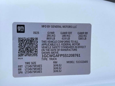 2025 Chevrolet Express Cargo 2500 WT