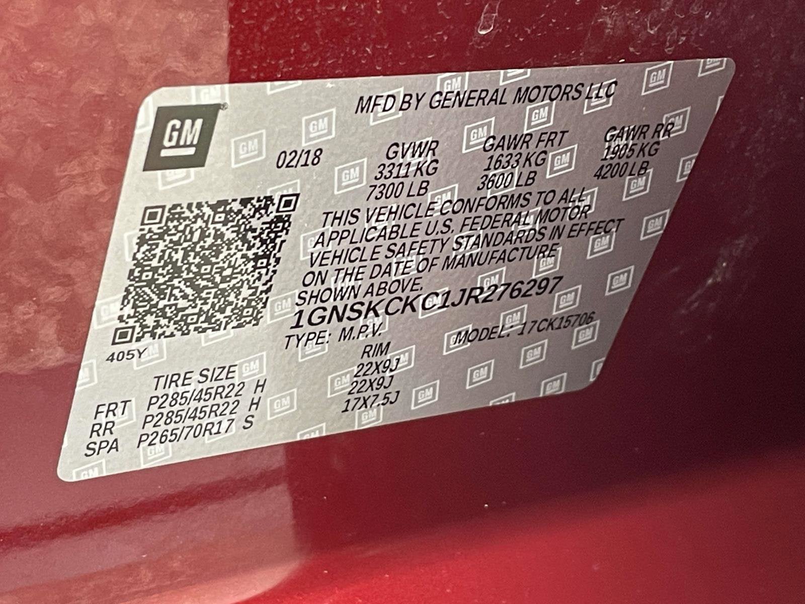 2018 Chevrolet Tahoe Premier