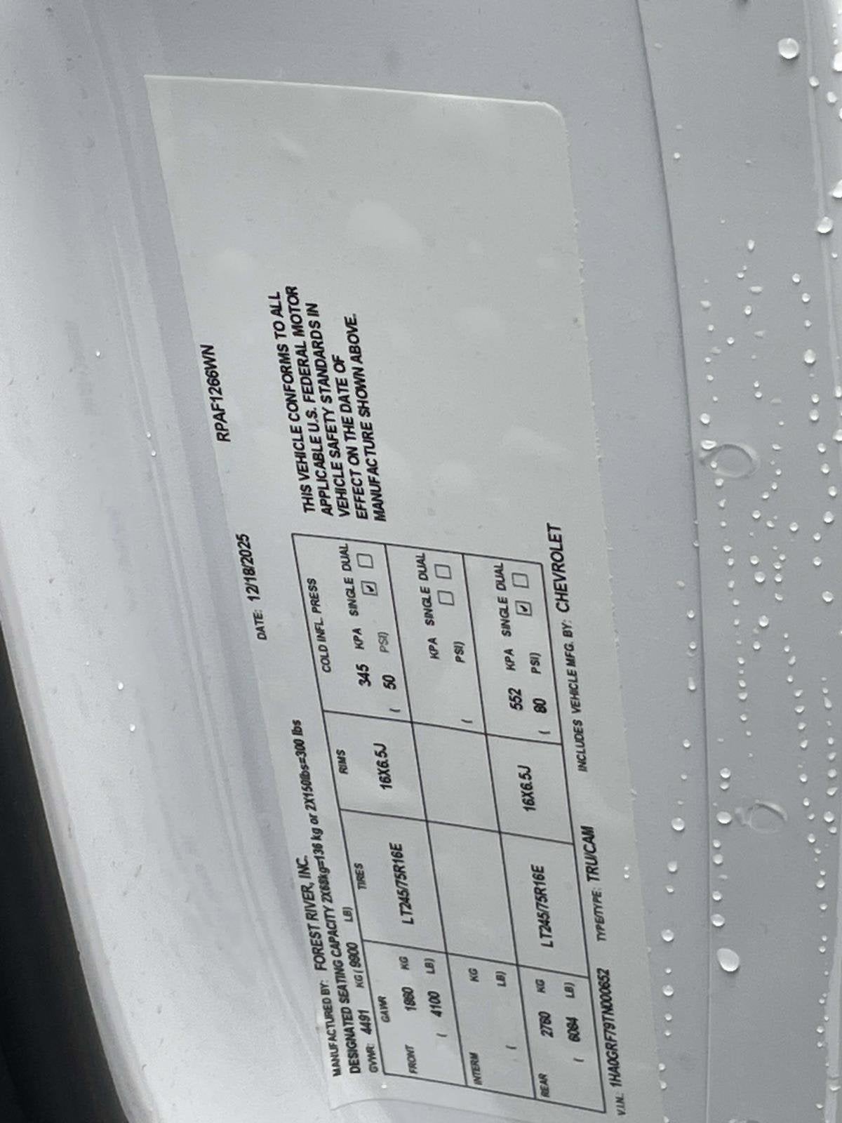 2026 Chevrolet Express Cutaway 3500 1WT