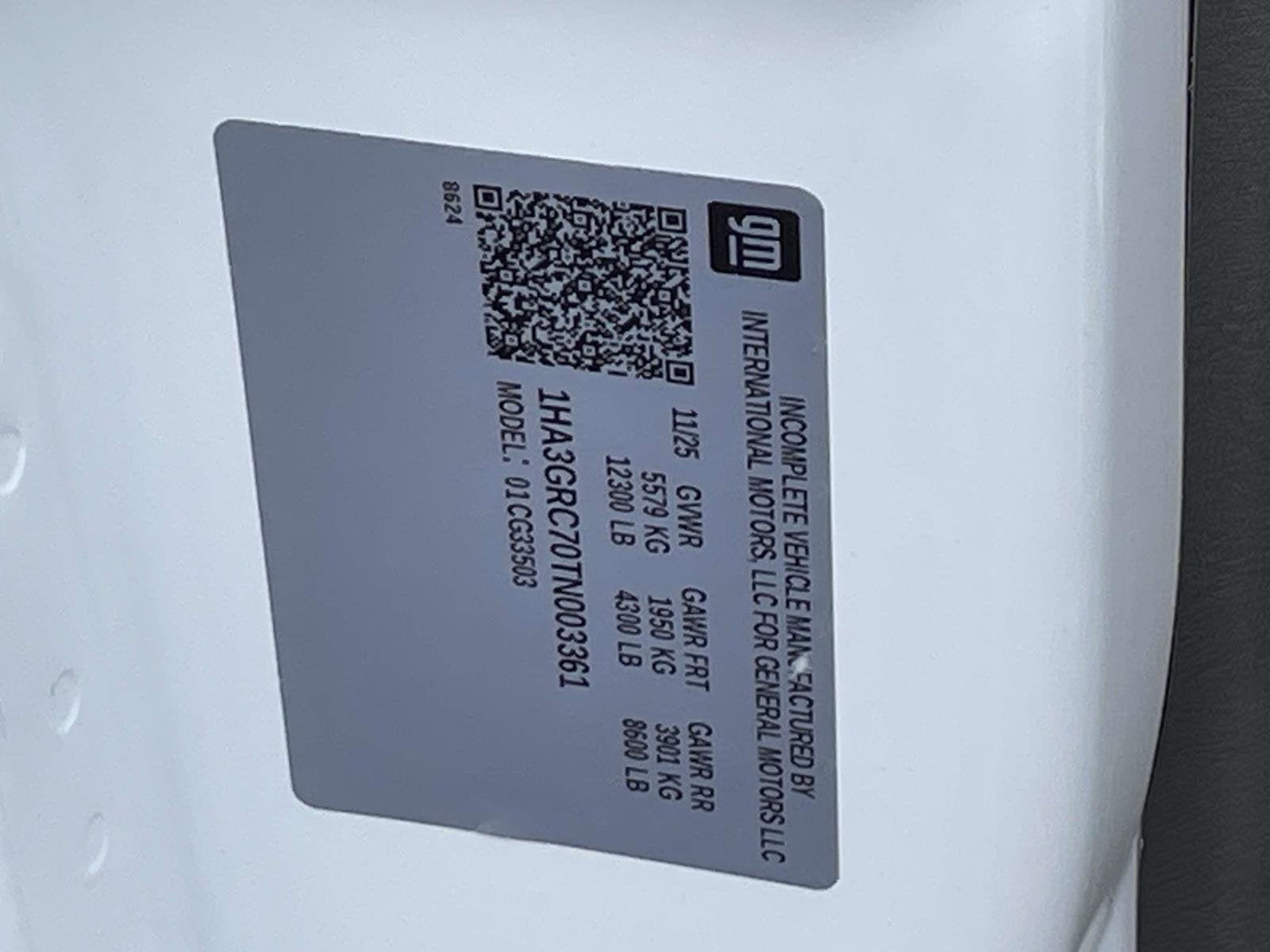 2026 Chevrolet Express Cutaway 3500 1WT