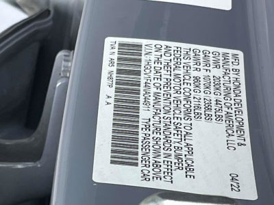 2022 Honda Accord Sedan Sport SE