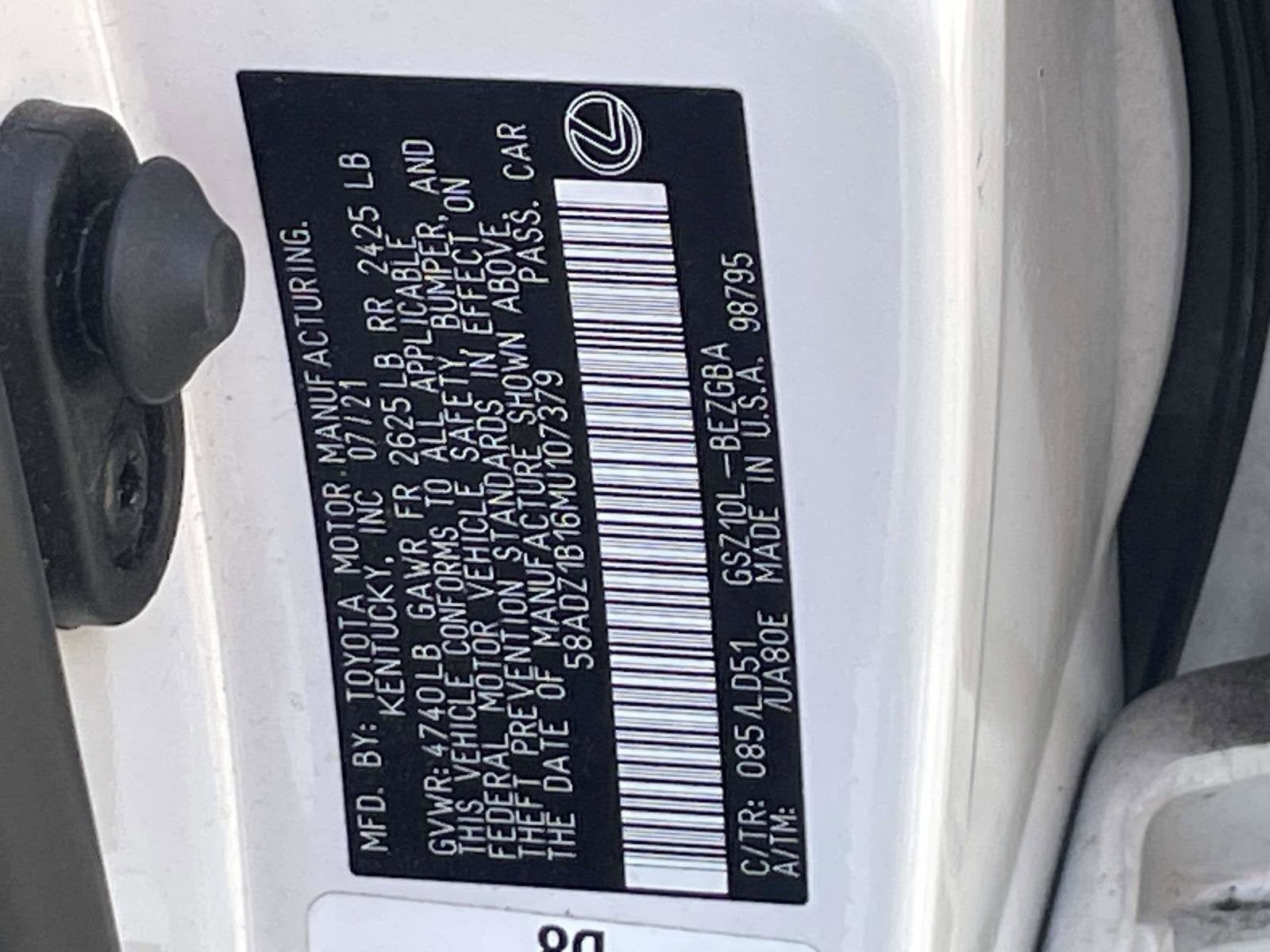 2021 Lexus ES 350 ES 350