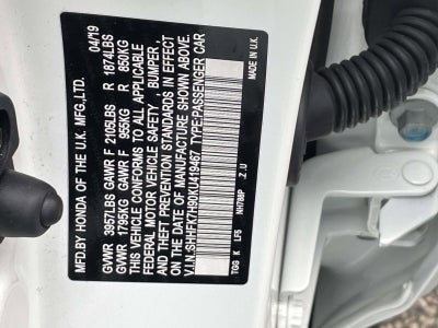 2019 Honda Civic Hatchback Sport Touring