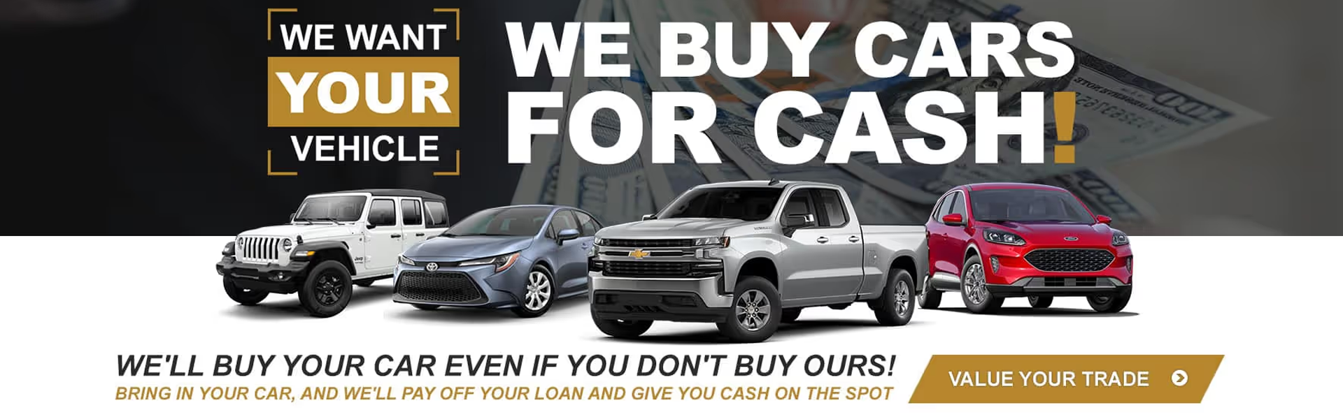 We Buy Cars For Cash!